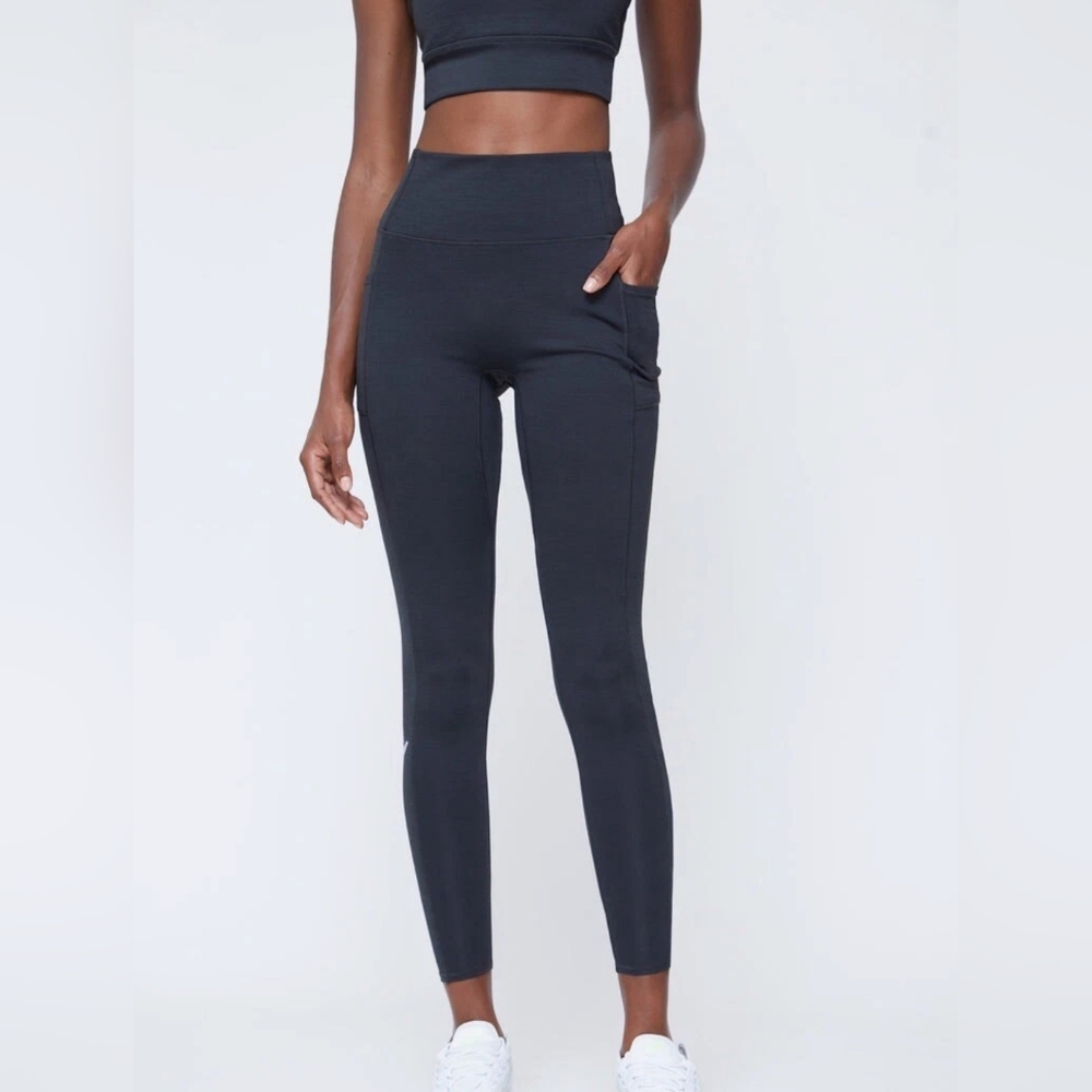 Leggings S Voice of Insiders SeaCell Wellness Charcoal Gray Athletic Wear - Picture 11 of 11